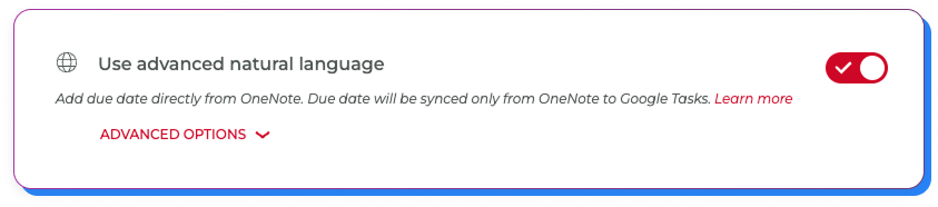 Use advanced natural language to create smart tasks directly from OneNote and save time
