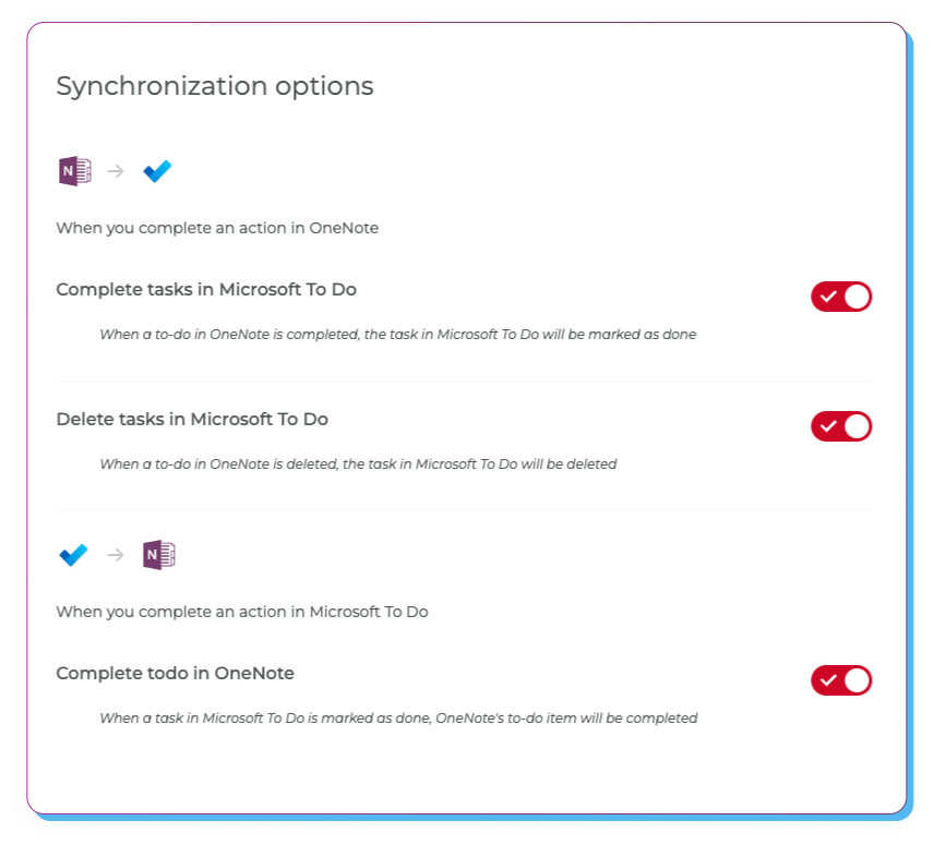 Customize your task sync settings
