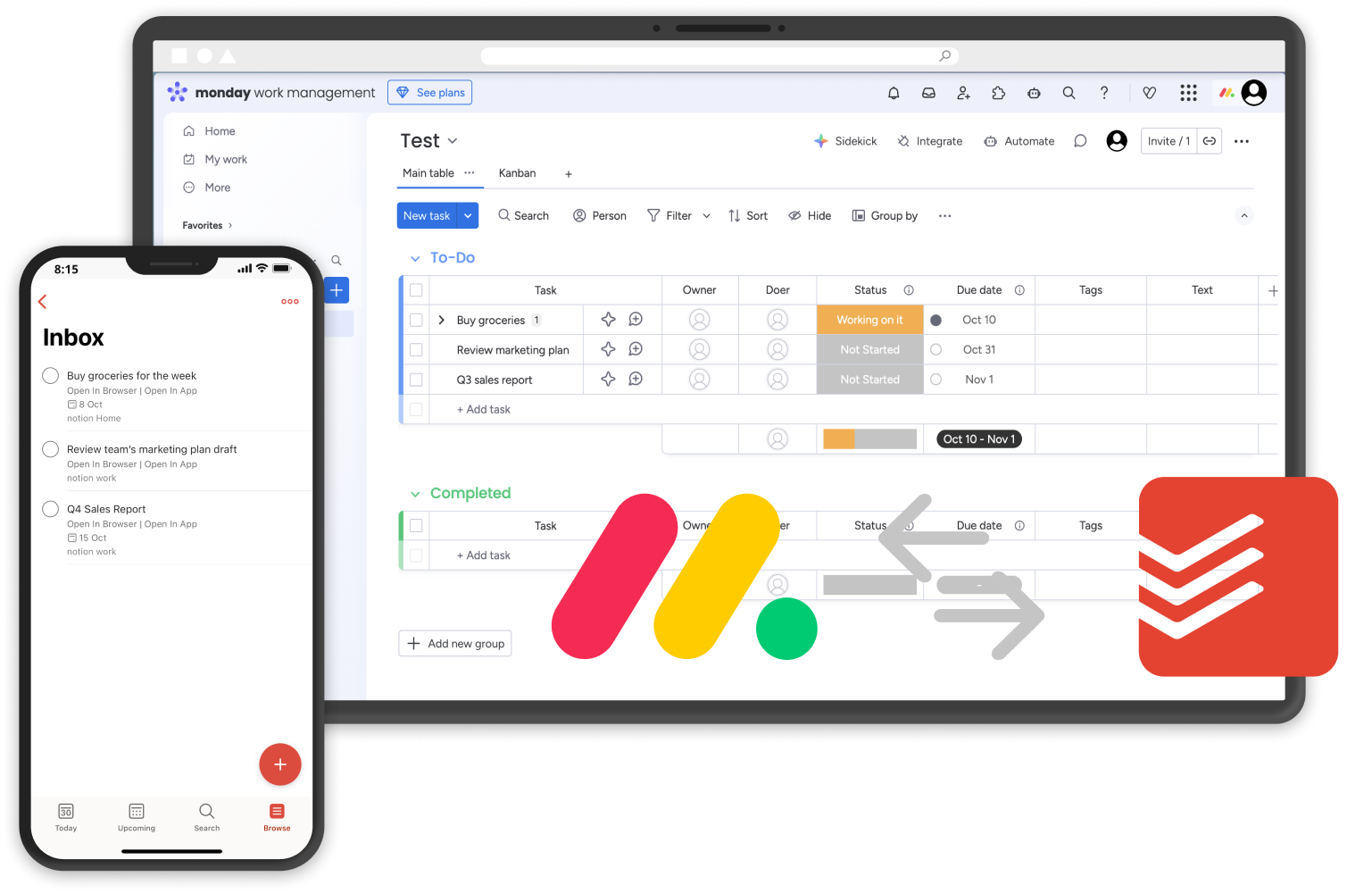 monday & todoist