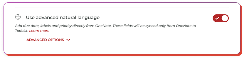 Use advanced natural language to create smart tasks directly from OneNote and save time