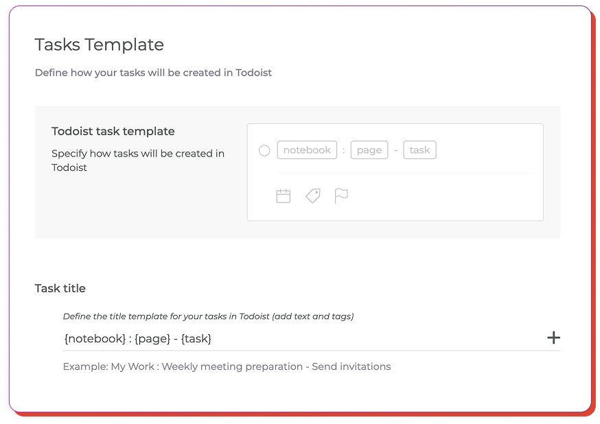 Customize how Pleexy creates your tasks in Todoist