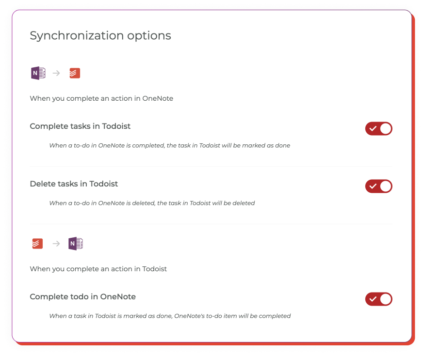 Customize your task sync settings